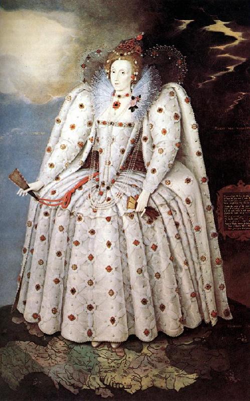 GHEERAERTS, Marcus the Younger Portrait of Queen Elisabeth dfg oil painting image